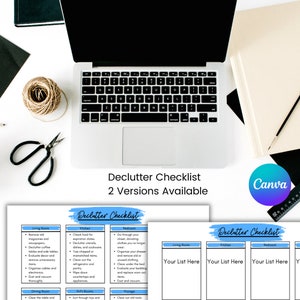 Declutter Checklist, Declutter Planner, Home Organization, Home Organization Planner, Declutter Planner, Organization Printables