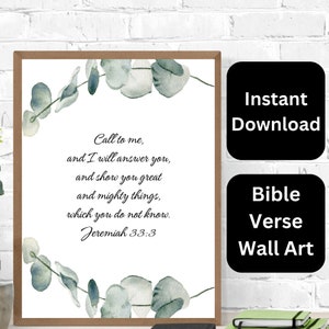Christian Wall Art, Bible Verse Wall Art, Farmhouse Style Wall Art, Instant Download, Quotes, Positive Quote Wall Art, Home Decor