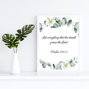 Bible Verse Wall Art, Home Decor, Christian Quote Poster, Instant Download, Bible Verse Printable, Quotes, Quote Wall Art, Farmhouse Art