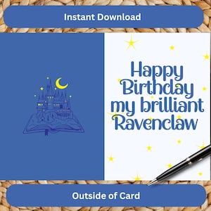 Birthday Card Printable, Personalized Birthday Card, Magical Birthday Card, Kids Birthday Card, Instant Download, Funny Birthday Card