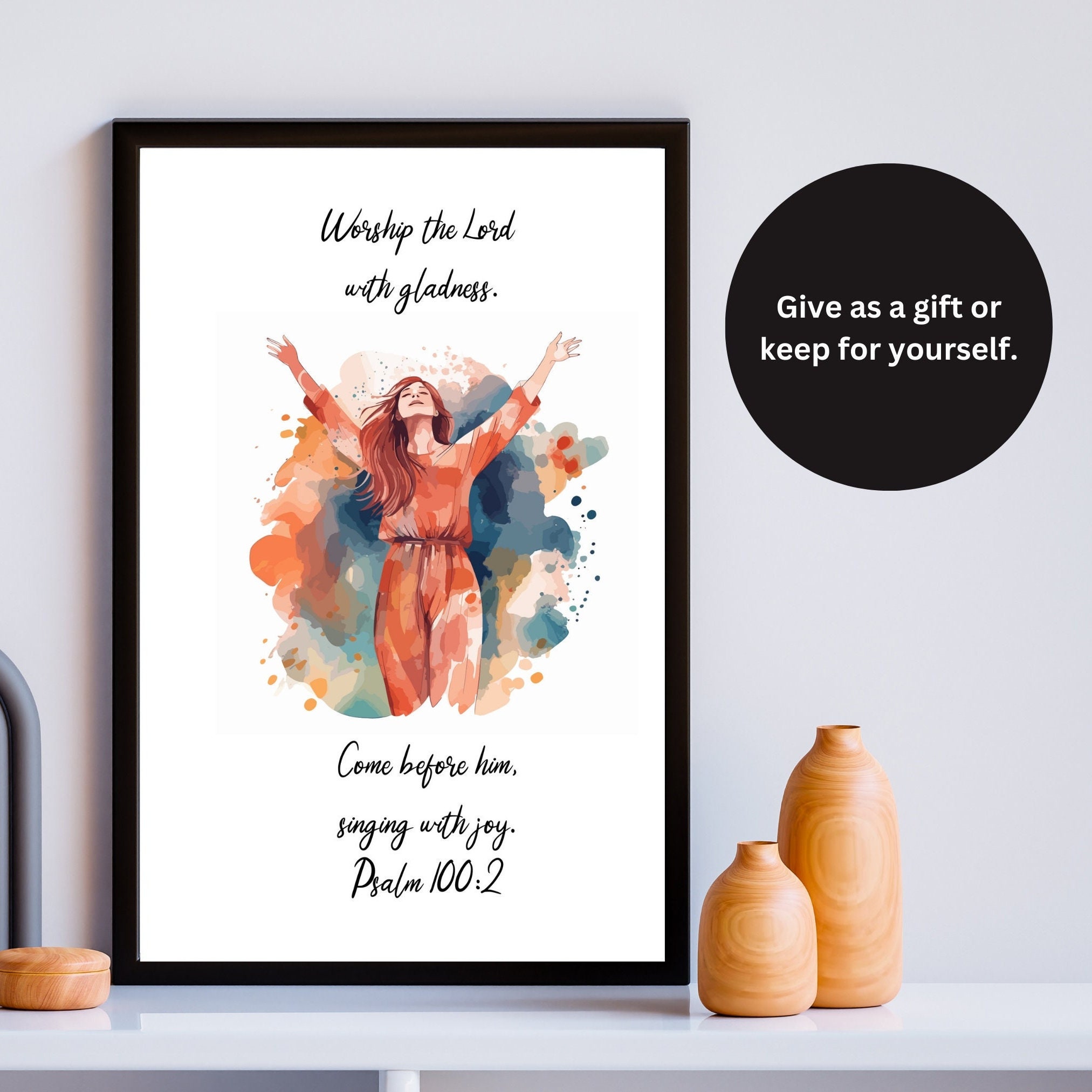 Christian Wall Art Printable, Instant Download Wall Art, Watercolor ...