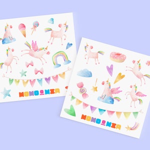 Set de Tatuaje Infantil Unicornio Tatuajes Temporales Infantiles Pegaso Bolsa de Fiesta Calcomanías de Cumpleaños Infantil Pequeño Regalo Mochila Escolar Niña