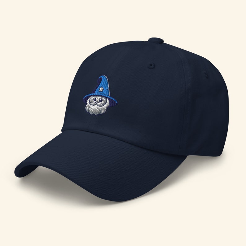 Embroidered Wizard Dad Hat: Funny Cartoon Baseball Cap - Etsy