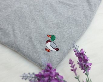 Mallard Duck T-Shirt, Embroidered Unisex T-Shirt Gift For Her, Gift For Him, Short Sleeve Shirt - Multiple Colors