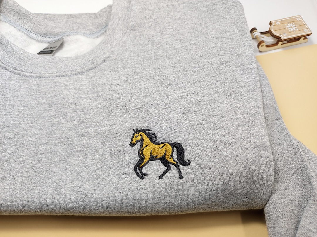 Equestrian Drawn Pattern Print Women's Sweatshirt