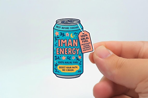 Iman Energy Islamic Sticker – Halal Fuel, Muslim Gift