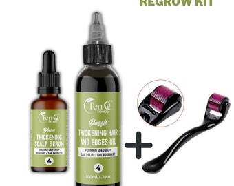 Edges and Bald spot kit. Contains growth oil , scalp serum.