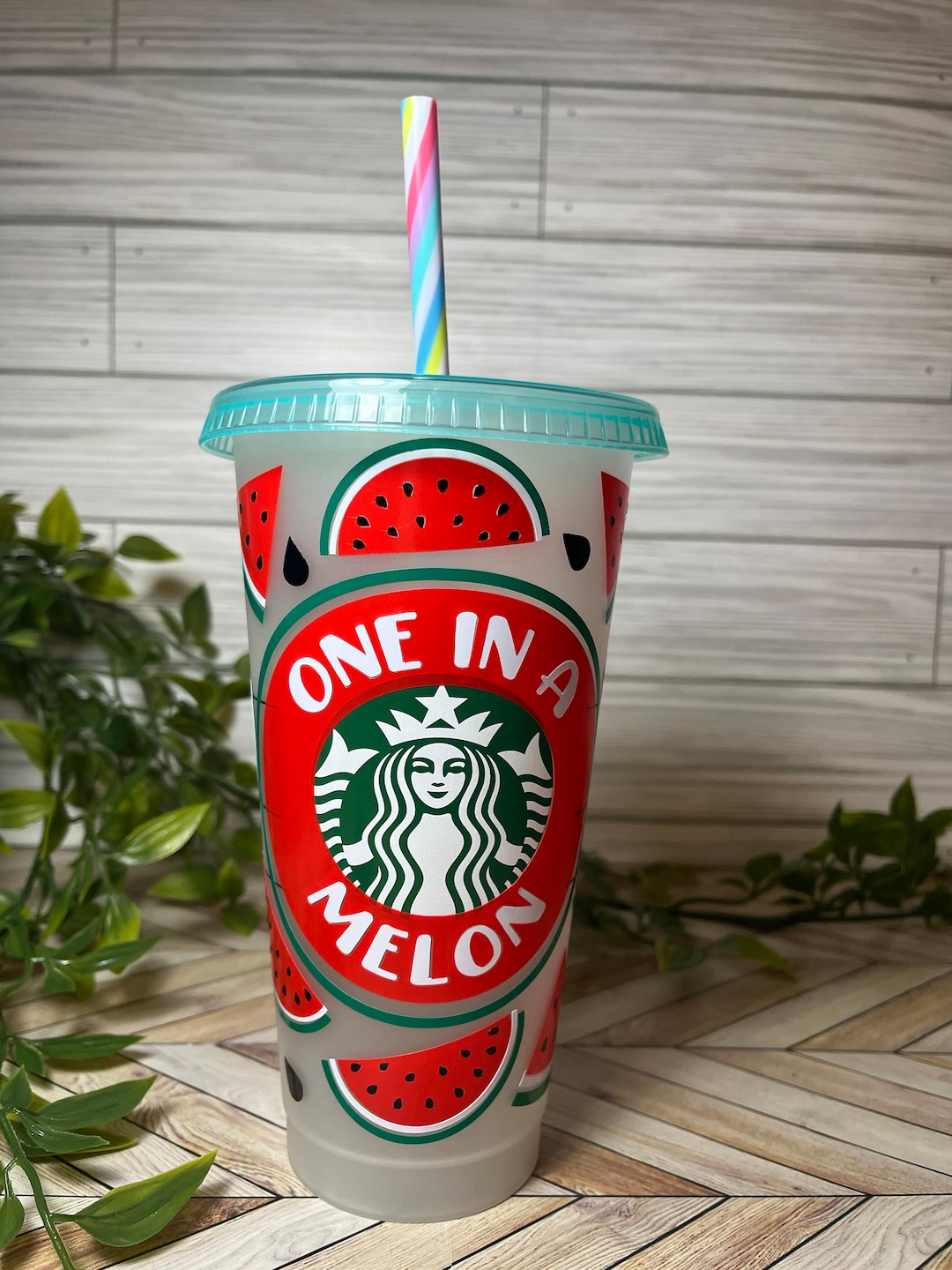 One in a Melon Starbucks Reusable Cup Etsy