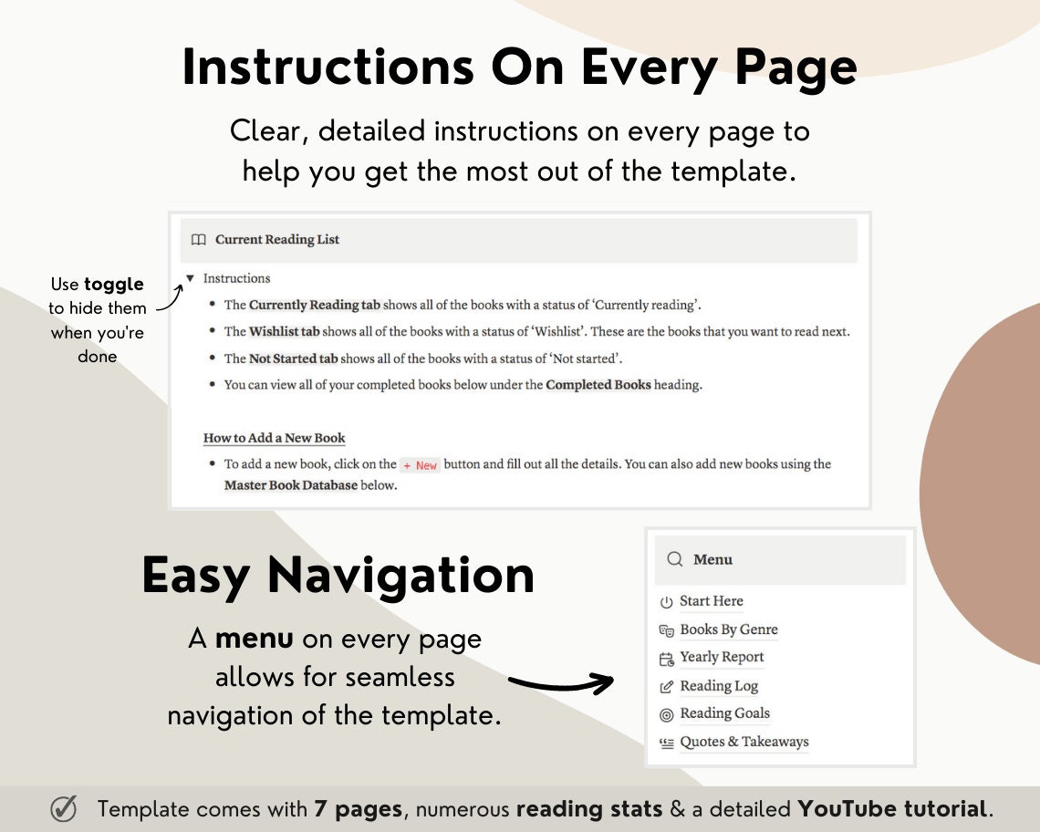 Notion reading tracker template notion reading journal book tracker