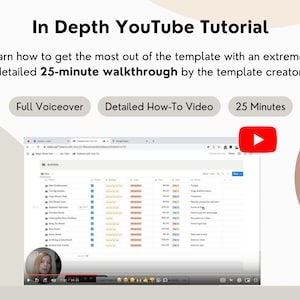 May include: A screenshot of a YouTube video tutorial showing a spreadsheet with a list of activities and their details. The video is 25 minutes long and includes a full voiceover and a detailed how-to video.