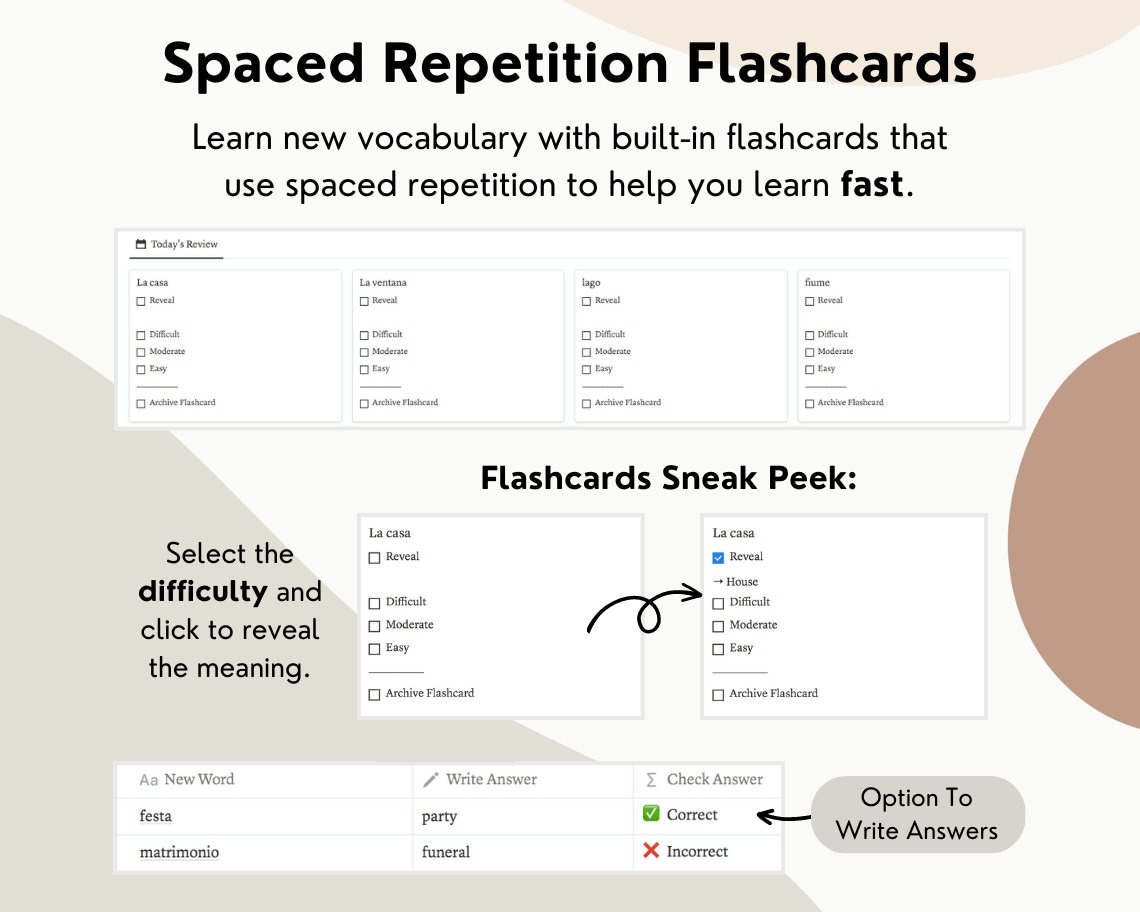 Notion Language Learning Template, Notion Language Template, Language ...