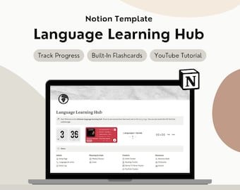 Language Learning Notion Template, Language Learning Planner, Language ...