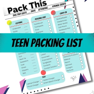 Teen Packing List