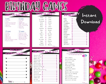 Juego para fiesta de cumpleaños de adolescente / Cuestionario divertido de cumpleaños / Esto o aquello / Actividad para fiesta de preadolescentes / Juegos imprimibles para fiestas divertidas