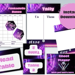 Bunco du Nouvel An | Feuille de pointage Bunco | Discothèque Bunco | Imprimable |  Boule à facettes Bunco |  Bunco des années 70 | Bunco rétro | Bunco des années 80 | Téléchargement instantané