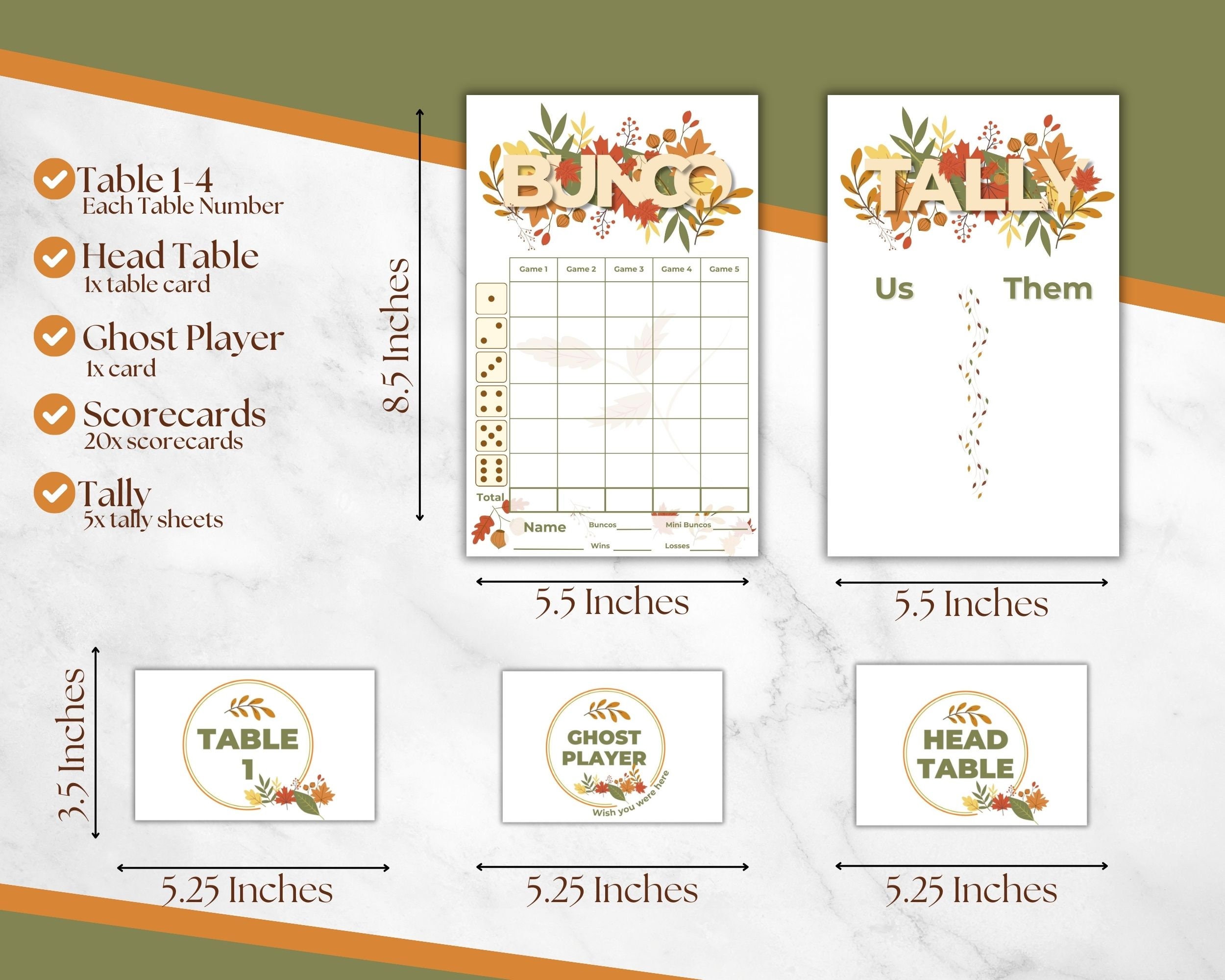 Fall Bunco Bundle | Bunco Score Card | Girls Night Activity | Autumn ...