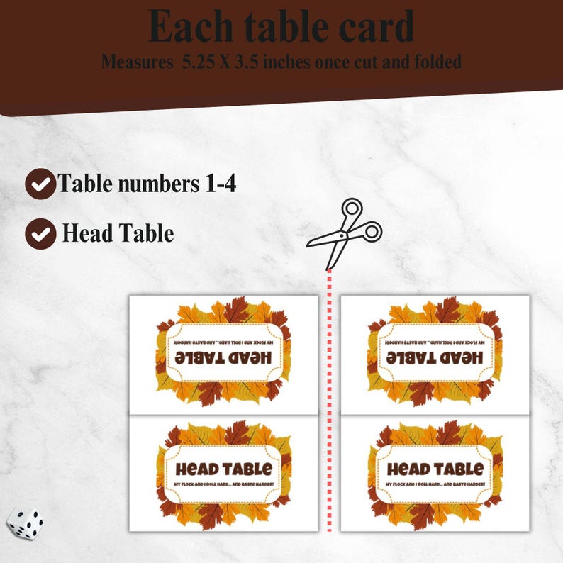 Thanksgiving Bunco Game Set Printable Score Sheets & Tally Cards Fun