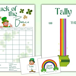 Bunco de la Saint-Patrick | TÉLÉCHARGEMENT IMMÉDIAT | Carte de pointage Bunco | Bunco de la Saint-Patrick | Shamrock Bunco | Leprechaun Bunco | Imprimable |