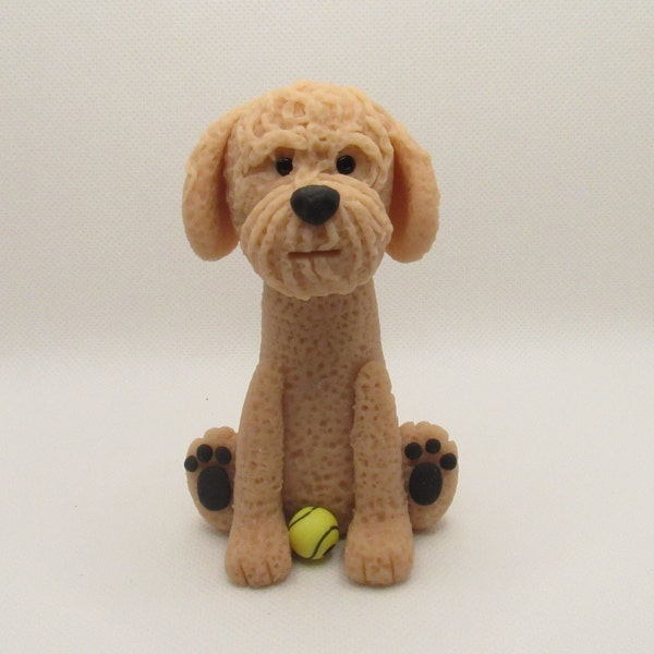 Goldendoodle Doodle Dog Polymer Clay Figurine Custom Dog Gift for Men Women Mom Dad Kids Christmas Birthday Holiday