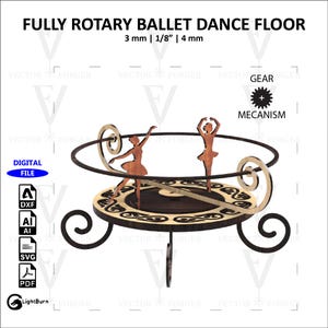 LASER KINETIC BALLET Dancefloor | Laser cut file | Svg, Dxf | 3mm, 1/8 inches, 4mm