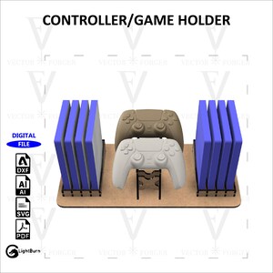 LASER-CONTROLLER-HALTER | Lasergeschnittene Datei | SVG, Dxf | 3 mm, 1/8 Zoll, 4 mm