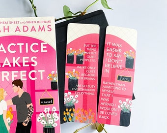 Practice Makes Perfect inspired bookmark | Double-Sided Bookmark | Book quotes | Bookish gift | Sarah Adams Bookmark | Popular bookmarks