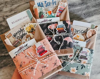 Cita a ciegas con un libro (con pegatinas, marcapáginas magnético, registro de marcapáginas, pestaña para anotaciones/libro de regalo) Fantasía, Misterio, Ficción, Romance