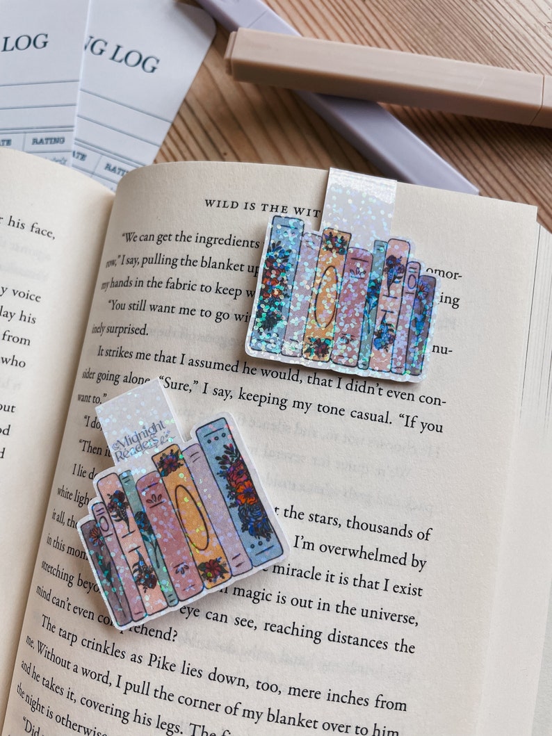 Floral Bookshelf Magnetic Bookmark | Cute Bookmarks | Floral Bookmark ...