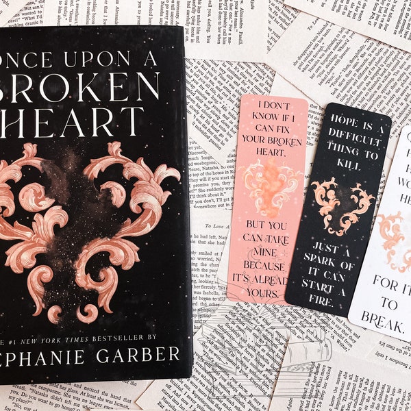 Bookmark Pack | Once Upon a Broken Heart inspired bookmark | Stephanie Garber | Bookish gift |  Romantasy bookmarks | OUABH| 3-pack bookmark