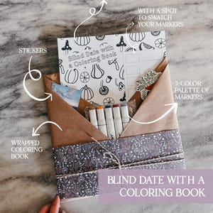 Blind Date with a Coloring Book- Your creative escape | Markers | Surprise Adult Coloring Book | Adult gift