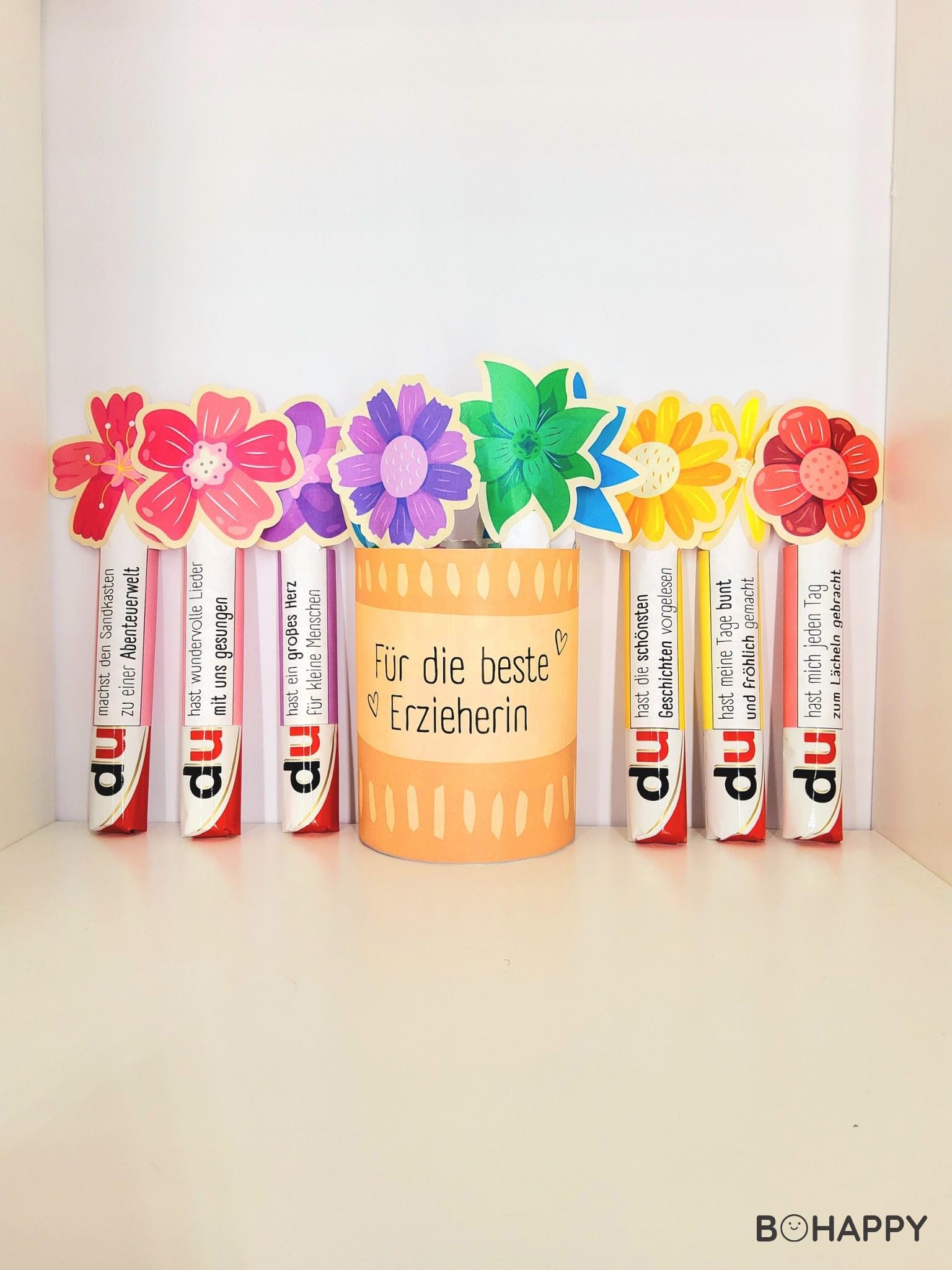 Dankeschön Geschenkset Für Lehrerinnen - Regenbogen Design Mit Tasche & Schlüsselanhänger