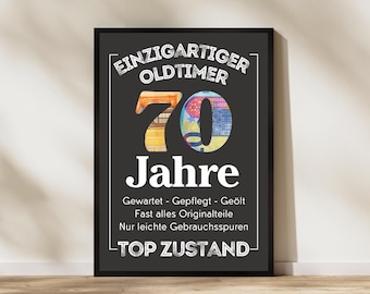 PDF Cash gift 70th birthday man congratulations gift 70th birthday sayings funny I DIY birthday gift gift idea vintage car