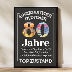 PDF Geldgeschenk 80. Geburtstag Mann Glückwünsche Geschenk 80. Geburtstag Sprüche lustig I DIY Geburtstagsgeschenk Geschenkidee Oldtimer