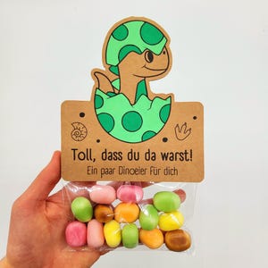 Bolsa de festa Dino para aniversário infantil Modelo de impressão em PDF A4 | Modelo de artesanato de dinossauro de saco de festa | Combinando com o convite de aniversário infantil Dino