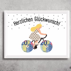PDF - Regalo in contanti per bicicletta, regalo per ciclisti, regalo di compleanno per donna in bicicletta, bicicletta che esaudisce i desideri, regalo per amanti della bicicletta