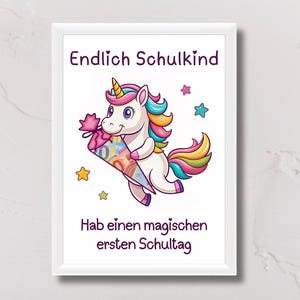 Regalo de inscripción escolar para niña en formato PDF, regalo de bienvenida para el comienzo de la escuela, tarjeta de bienvenida para el comienzo de la escuela, tarjeta de bienvenida para el comienzo de la escuela para niños en edad escolar 2024, tarjeta de bienvenida para el comienzo de la escuela unicornio.