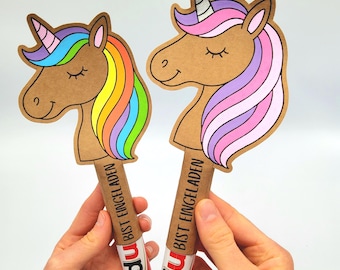 Plantilla de invitación de cumpleaños de unicornio en formato PDF A4 para imprimir | Plantilla de invitación de unicornio Duplo para manualidades | Invitación de cumpleaños de unicornio creativa