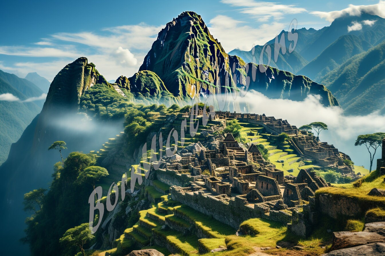 Machu Picchu DIY Poster Printable PNG Digital Art Bundle - Etsy