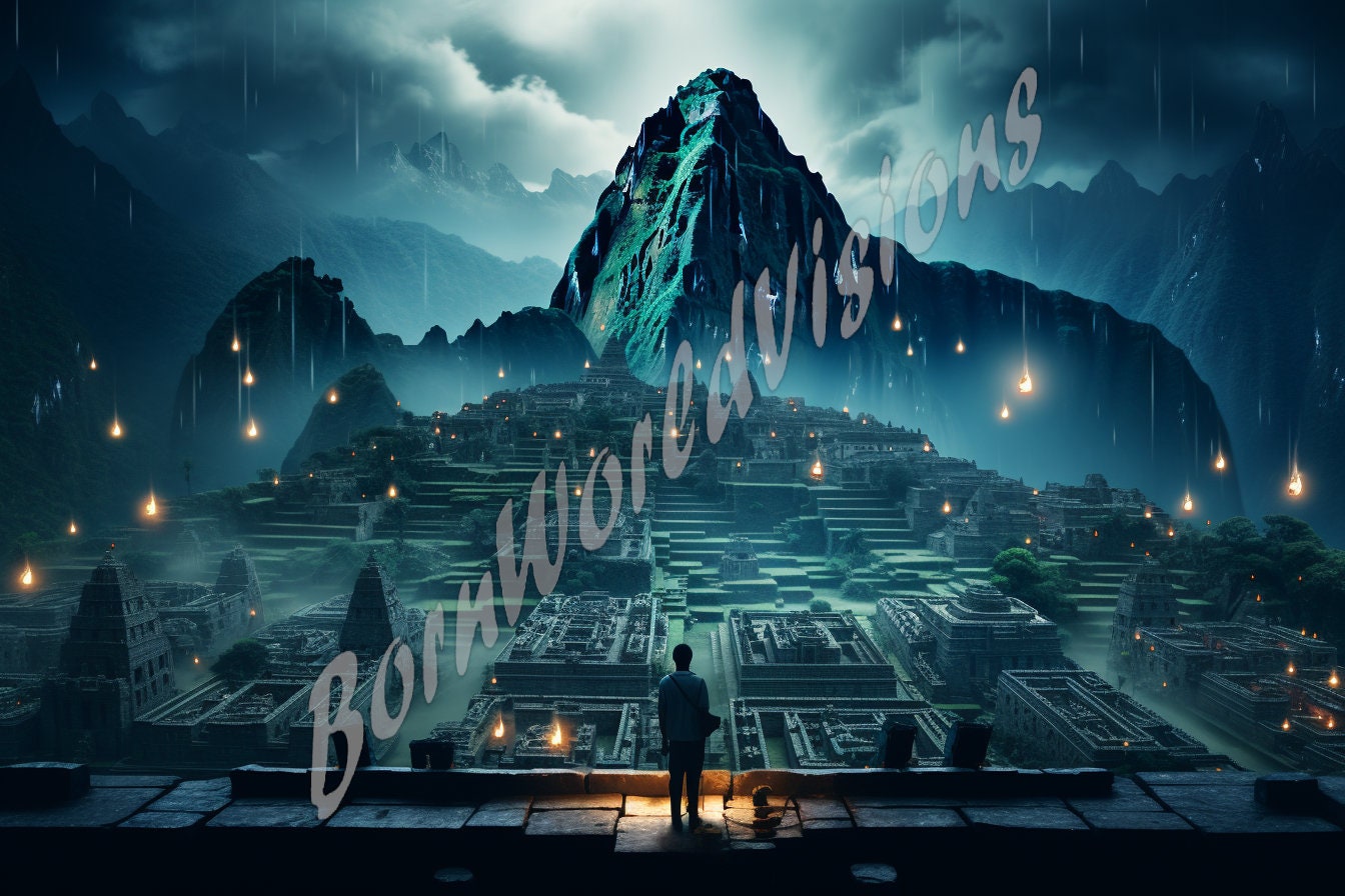 Machu Picchu DIY Poster Printable PNG Digital Art Bundle - Etsy