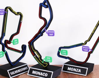 Esculturas de circuitos de F1 - Arte de pistas de carreras de Fórmula 1 2026, decoración de F1, regalo para aficionados a los coches
