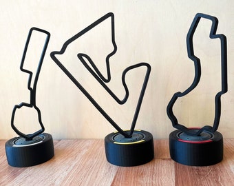 Arte de la pista de carreras de F1 - Regalo de F1 de la temporada 2024 - Colección del circuito de F1 - Decoración de la oficina de Fórmula 1