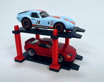 Autolift met vier stijlen, schaal 1/64 – Gegoten diorama-display