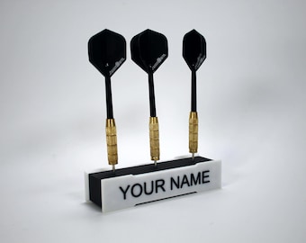 Personalized Darts Stand - Holder for a set 3 Darts - Customizable