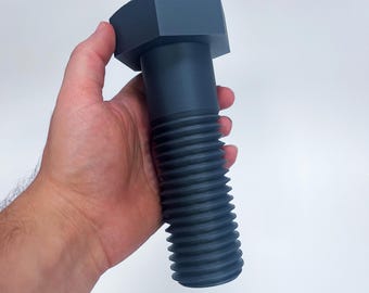 Replica gigante di bullone esagonale in plastica - Decorazione industriale, fermacarte steampunk