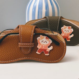 brillenkoker kitten | Schattige kat PU-leren brillenkoker | Waarderingscadeau leraar | Zachte brillenkoker | Brievenbuscadeau | Afstudeercadeau