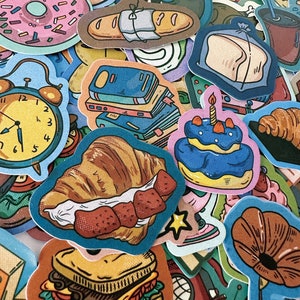 Pegatina Baguette｜Pegatinas de donuts｜Pegatina retro de moda de los años 90｜Pegatinas de estilo clásico｜Pegatinas de graffiti｜Pegatinas para teléfono, computadora portátil, equipaje