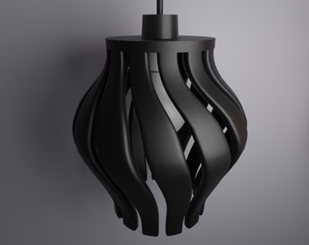 Contemporary curved spiral lampshade