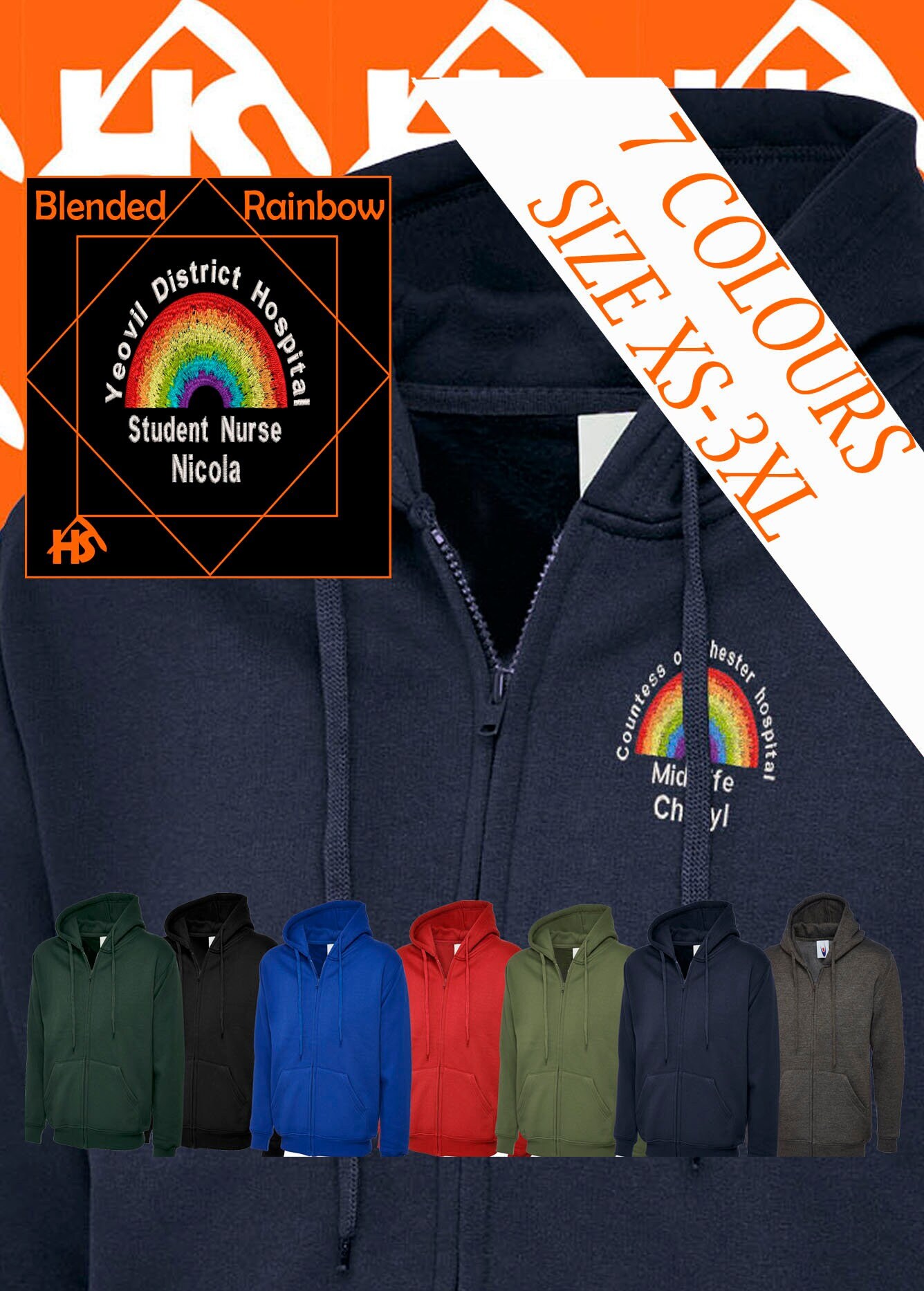 Rainbow hoodie nhs sale