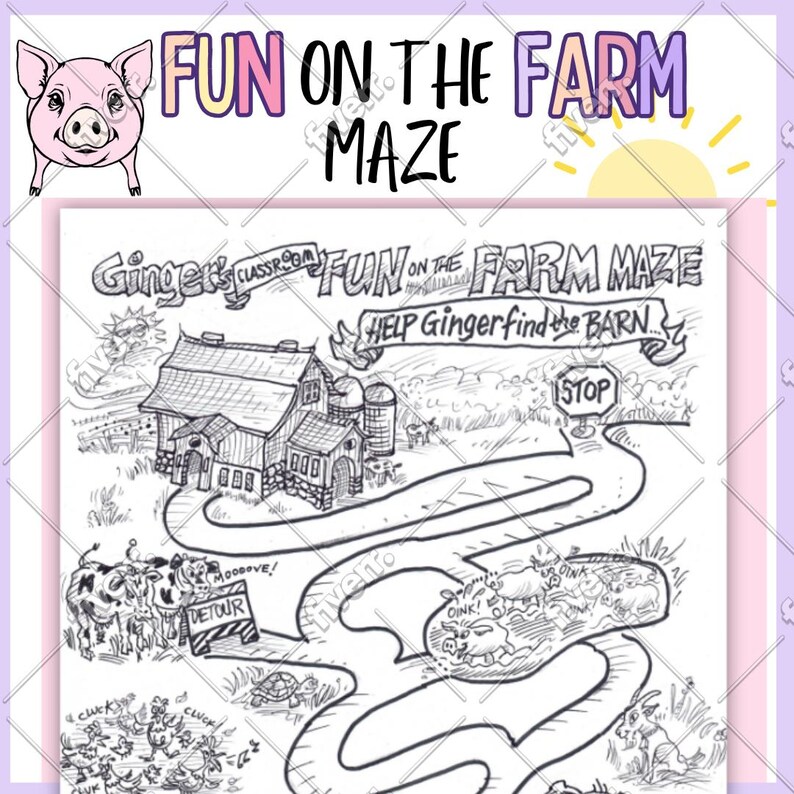 Summer Coloring Sheets and Maze Bundle - Etsy
