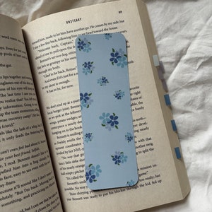 Blue Floral Bookmark